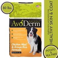 AvoDerm Natural Dry & Wet Dog Food, For Skin & Coat, Chicken & Rice Formula