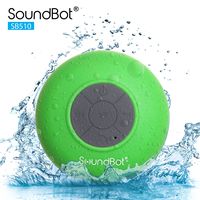 SoundBotÂ SB510 HD Water Resistant Bluetooth Wireless Shower Speaker, Hands-Free Portable Speakerphone w/ 6Hrs of Playtime, Built-in Mic, Control Buttons & Detachable Suction Cup for Indoor & Outdoor