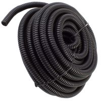 100 Feet 1/4" 6mm Split Wire Loom Conduit Polyethylene Tubing Black Color Sleeve Tube