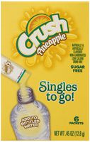 Crush Singles To Go Powder Packets, Water Drink Mix, Pineapple, Non-Carbonated, Sugar Free Sticks (12 Boxes with 6 Packets Each - 72 Total Servings) - ORIGINAL FLAVOR