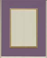 Pack of 5 11x14 Purple & Gold Double Picture Mats Cut for 8x10 Pictures