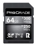 SD Card V90 (64GB) -Up to 250MB/s Write Speed and 300 MB/s Read Speed | for Professional Vloggers, Filmmakers, Photographers & Content Curators -Update Firmware Included - by ProGrade Digital