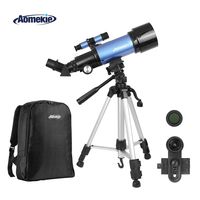 AOMEKIE Telescope for Adults Kids Astronomy Beginners 70mm Refractor Telescopes with Adjustable Tripod 10X Phone Adapter 3X Barlow and Backpack