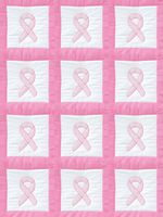 Jack Dempsey Stamped White Quilt Blocks 9"X9" 12/Pkg, Ribbon