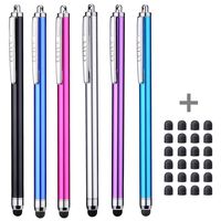 Slim Stylus, CCIVV Stylus Pens for Touch Screens Including Apple iPad Air 2, iPad Pro, iPad Mini 4, iPhone 8/7/6s, iPhone 8/7/6s Plus, Kindle Fire HD, Samsung Galaxy Tab and Nexus 10(Pack of 6)