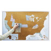 Maps International Scratch Off Map of The US - USA Wall Map - Scratch Off - Detailed Cartography - US States - National Parks - 36 x 24