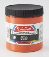 Speedball 004624 Acrylic Screen Printing Ink, 8 fl. oz, Orange