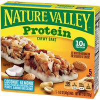 Nature Valley Chewy Granola Bar, Protein, Coconut Almond, Gluten Free, 5 Bars - 1.4 oz