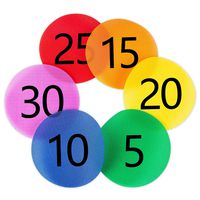 Carpet Spot Sit Markers x 30 Classroom Circles with Numbers 1-30 for Teachers (6 Colors)
