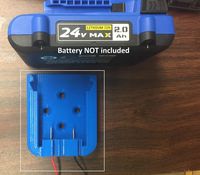 Kobalt Battery Mount 24V Power Wired 16AWG DIY USA PN# K24-16