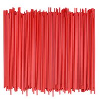 Tall Plastic Coffee Stir Sticks - 7 Inch Coffee Stirrer Sip Straws (Red with White Stripes, 1000)