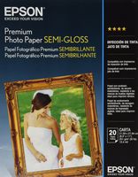 Epson Premium Photo Paper SEMI-GLOSS (8.5x11 Inches, 20 Sheets) (S041331)