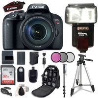 Canon EOS Rebel T7i with 18-135mm f/3.5-5.6 STM Lens + 32GB + Accessory Bundle