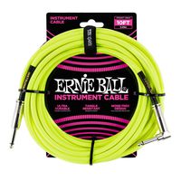 Ernie Ball Instrument Cable, Neon Yellow, 10 ft. (P06080)