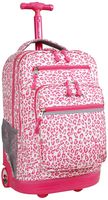 J World New York Sundance Laptop Rolling Backpack, Leopard