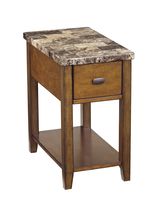 Ashley Furniture Signature Design - Breegin Contemporary Chair Side End Table - Rectangular - Brown