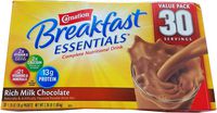 CARNATION BREAKFAST ESSENTIALS RICH MILK CHOCOLATE INSTANT BREAKFAST PACKETS IN BOX 37.76 OZ - 0050000123001