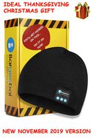 Bargeebai Unisex Beanie Hat Bluetooth Wirless Upgraded Loud Stereo Speaker Unique Awesome Cute Fall Winter Birthday Tech Gifts Under 20 Teen Boy Man Woman Girl Knit Skull Cap (Black)