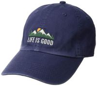 Life is Good Chill Cap Baseball Hat Collection,Mountains,Darkest Blue