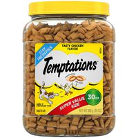TEMPTATIONS Classic Cat Treats Tasty Chicken Flavor, 30 oz. Tub
