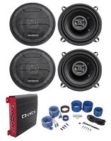 (4) Hifonics ZS525CX 5.25" 400w Car Stereo Speakers+4-Channel Amplifier+Amp Kit