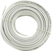 GE 6 Conductor Installation Wire, 100 ft. (30.4m), White, 6C Cat 3, Telephone or Computer Network Cable, CMX, for Residential or Small Office Wiring, 21447