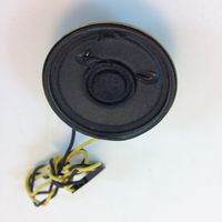 1 1/2" ROUND REPLACEMENT SPEAKER WITH 12" LEADS, BUTTON MAGNET, .1 WATTS @ 8 OHMS