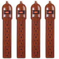 ClearMax 6-Outlet Surge Protector Power Strip with 450J Surge Protector - with Circuit Breaker - 3 Foot Cord - ETL Listed | Wood Look (4 Pack)