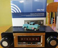 1967-1972 Chevrolet or GMC Truck 300 watt USA-740 AM FM Car Stereo/Radio with built-in Bluetooth, AUX Inputs, Color Change LCD Digital Display