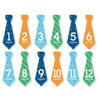 Tiny Ideas Baby First Year Belly Tie Stickers, Multi