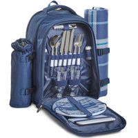 VonShef Geo Picnic Backpacks (Navy Blue 2 Person)