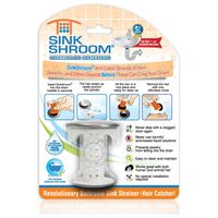 SinkShroom Revolutionary Bathroom Sink Drain Protector Hair Catcher, Strainer, Snare, Chrome Edition