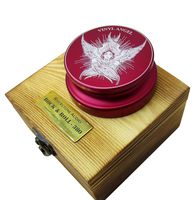 Riverstone Audio - Rock & Roll Series 380 Record Weight Turntable Stabilizer (380 g) - Anodized Aluminum - Laser Engraved Surface - Vinyl Angel - Color: (Viper Red)