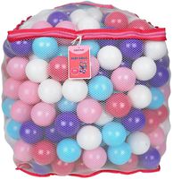 Click N' Play Value Pack of 400 Crush Proof Plastic Play Balls, Phthalate Free BPA Free, 5 Pretty Feminine Colors in Reusable and Durable Mesh Storage Bag with Zipper-Little Princess Edition