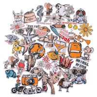 InkMyPic Stickers for Water Bottle Laptop - Premium 50-Pack Cool Fresh Trendy Cute Waterproof Extra-Durable UV-Resistant for Adults Girls Boys Children (A)