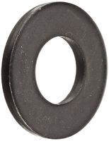 Steel Flat Washer, Black Oxide Finish, ASME B18.22.1, 1/2" Screw Size, 17/32" ID, 1-1/16" OD, 0.095" Thick (Pack of 50)