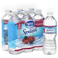 NESTLE SPLASH Water Beverages with Natural Fruit Flavors, Wild Berry 16.9-ounce plastic bottles, 6 ct