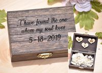 Wood Ring Box - Personalized Proposal Wedding Ring Box Holder - Wooden Ring Box - Ring Bearer Box - With This Ring Box - Engraved Wooden Box