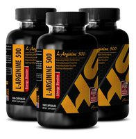 Bodybuilding Supplements for Men Stacks - L-ARGININE 500 - Arginine Fertility - 3 Bottles 300 Capsules
