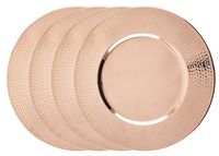 Old Dutch International OS5866 Old Dutch Hammered Copper, 16", Set of 4 Charger Plates,