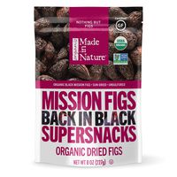 Made In Nature Organic Dried Figs, 8 oz (Pack of 6) - Non-GMO Vegan Dried Fruit Snack