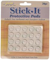 New Image Group 30370 Stick-It Glass Protective Pads .5" 20/Pkg-Clear