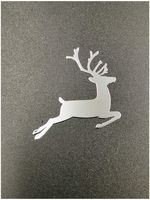 Wallner 18K Gold Plated 2 pcs Metal Adhesive Hunting Duck Deer Badge Chrome Decal Logo Vinyl Sticker Cellphone Decal Stickers for Laptop Cellphone car IPAD Notebook or Others (Silver, A2)