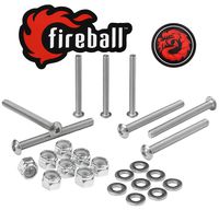 Fireball Dragon Stainless Steel Skateboard Hardware Set (Button Allen, 2.0")