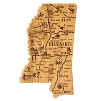 Totally Bamboo Mississippi State Destination Bamboo Serving and Cutting Board