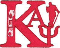 Kappa Alpha Psi Swag Series Tackle Twill Iron-On Patch [Red - 2.25" x 3"]