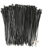 250 Premium Heavy Duty Zip Ties | Black Nylon Cable Ties | XGS Wire Ties by APTronix (8 Inch, Black)