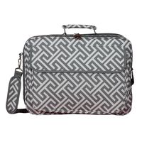 World Traveler 17-inch Laptop Computer Case-Greek Key H Grey White Bag, One Size