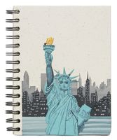 Mr. Ellie Pooh Handmade Fair Trade Embossed Statue of Liberty New York City Notebook Journal Sketch Book