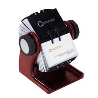 Rolodex Wood Tones Collection Open Rotary Business Card File (2.63 by 4 Inch), 200-Card, Mahogany (1734242)